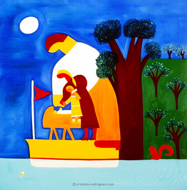 Cristina Rodriguez Commission Painting - Elisa and her Family