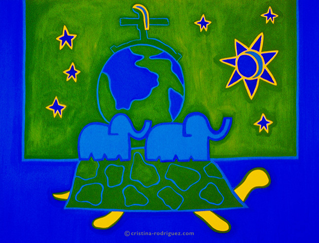 Cristina Rodriguez Paintings Inspired by Books - The Map of the World