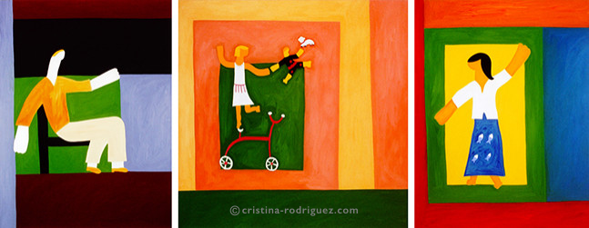 Cristina Rodriguez Commission Painting - The Present From the Grandmother