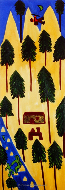 Cristina Rodriguez Paintings Inspired by Corsica - In the Mountains of Corsica