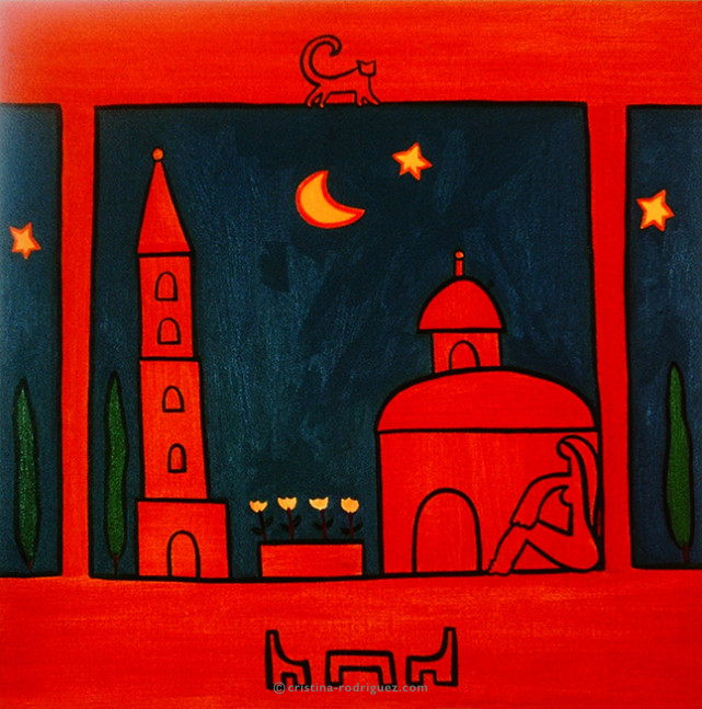 Cristina Rodriguez Paintings Inspired by Italy - The View From Santo Spirito