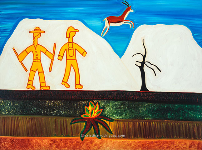 The Shadow of the Artist and the Journalist Reaching the Gazelle