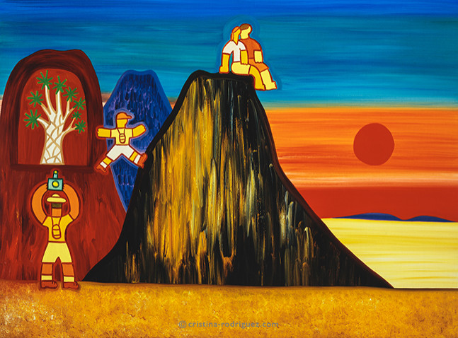 The Quiver Tree in the Cave Surrounded by the Most Beautiful Sunset