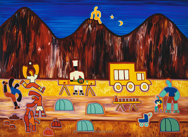 The Last Night in the Campsite Being Visited by the Moon