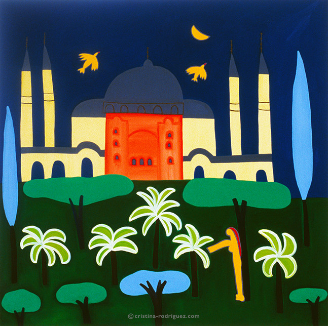 Cristina Rodriguez's Painting - Hagia Sophia at Night - 2004
