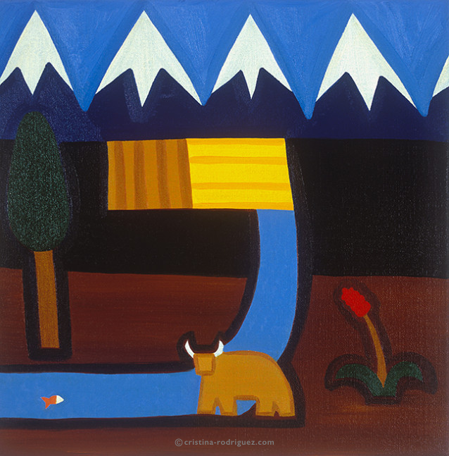 Cristina Rodriguez Paintings Inspired by Peru - In the Peruvian Mountains