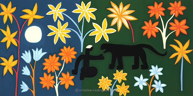 Cristina Rodriguez's Painting - The Encounter With the Panther - 2006