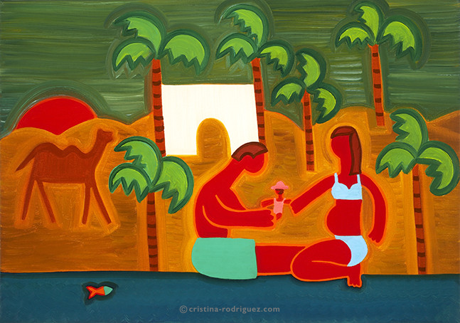 Cristina Rodriguez's Painting - Waiting for Beatrice - 2006