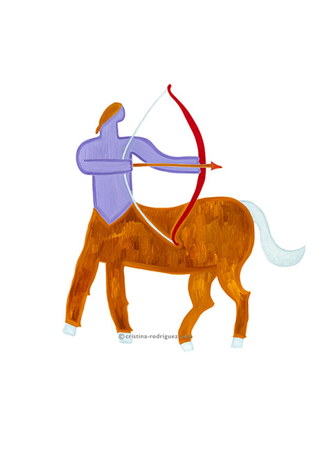 Cristina Rodriguez Paintings Inspired by “The Signs of the Zodiac” - Sagittarius