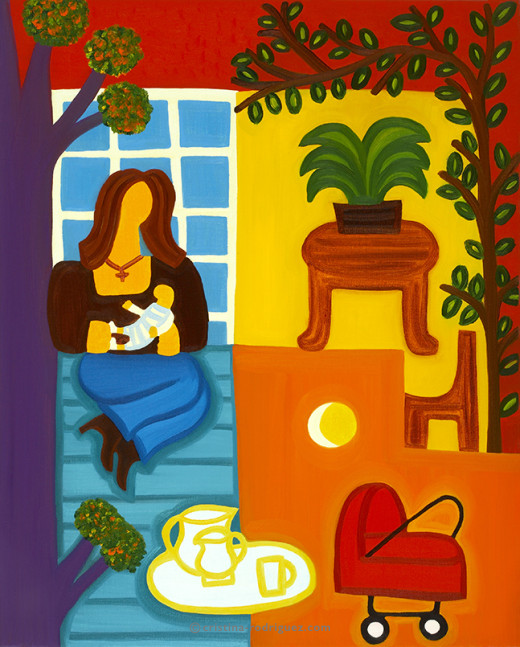 Cristina Rodriguez Commission Painting - A Heavenly Morning With Geraldine and Stuart