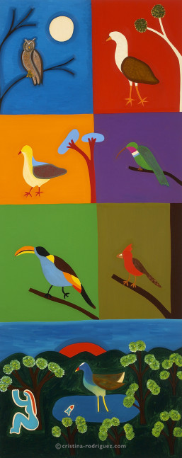 Cristina Rodriguez Paintings Inspired by Animals - Birds That Visit the Valley of Bogot&aacute;