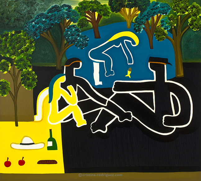 Cristina Rodriguez's Painting - D&eacute;jeuner sur L'Herbe (d&rsquo;apr&egrave;s Manet) - 2009