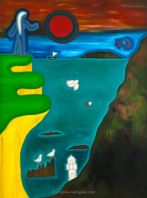Cristina Rodriguez's Painting - The Coast of England - 2010