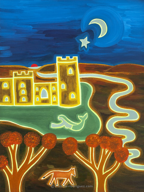 Bodiam Castle by Moonlight