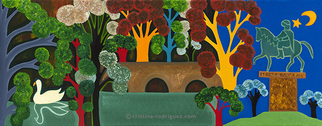 Cristina Rodriguez Paintings Inspired by London - Windsor Park at the Height of the Summer