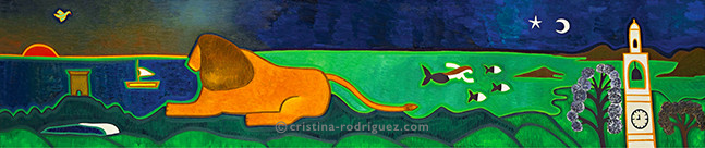 Cristina Rodriguez's Painting - Le Lion de Roccapina - 2014