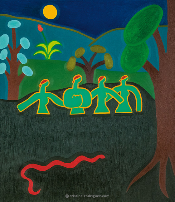 Cristina Rodriguez's Painting - Musas en el R&iacute;o - 2018