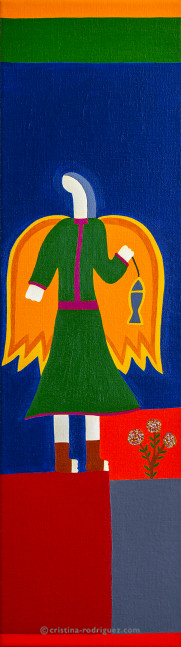 Cristina Rodriguez's Painting - Saint Rapha&euml;l Archangel - 2019