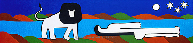 Cristina Rodriguez's Painting - La Bohémienne Endormie (d'après Henri Rousseau) - 2019