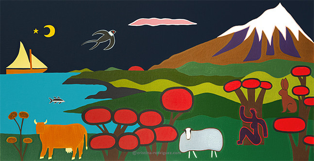 Cristina Rodriguez Paintings Inspired by Pico Island - A Primavera Chegou ao Vulc&atilde;o do Pico