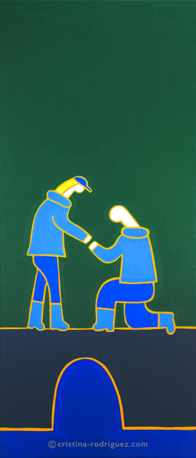 Cristina Rodriguez Commission Painting - The Engagement