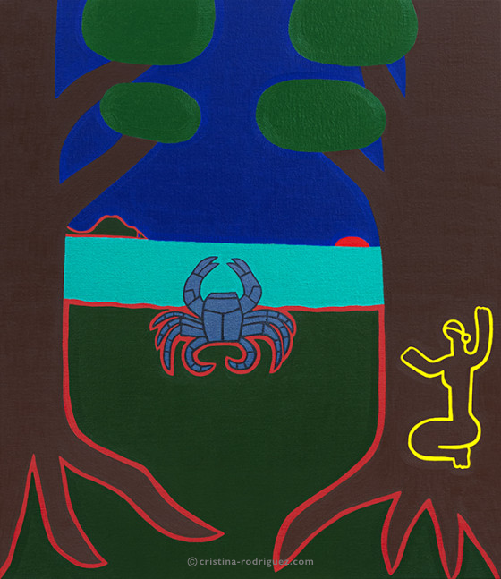Cristina Rodriguez Paintings Inspired by Pico Island - O Caranguejo da Fonte