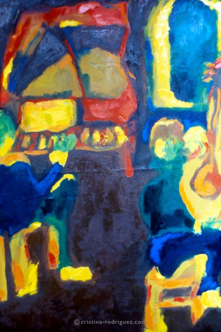 Cristina Rodriguez Paintings Inspired by Musicians - Juan Manuel Tocando el Clavec&iacute;n