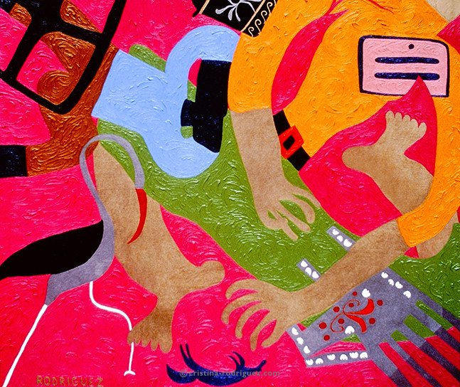 Cristina Rodriguez Paintings Inspired by Colombia - Here She is, the Crazy Woman