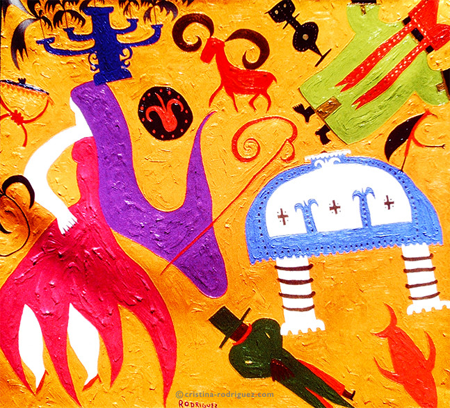 Cristina Rodriguez Paintings Inspired by Colombia - Mi Matrimonio