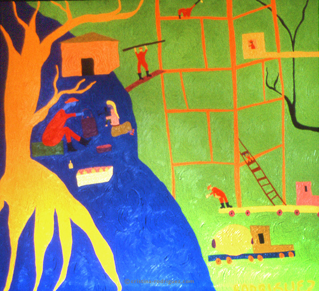 Cristina Rodriguez Paintings Inspired by Colombia - Lunch Time