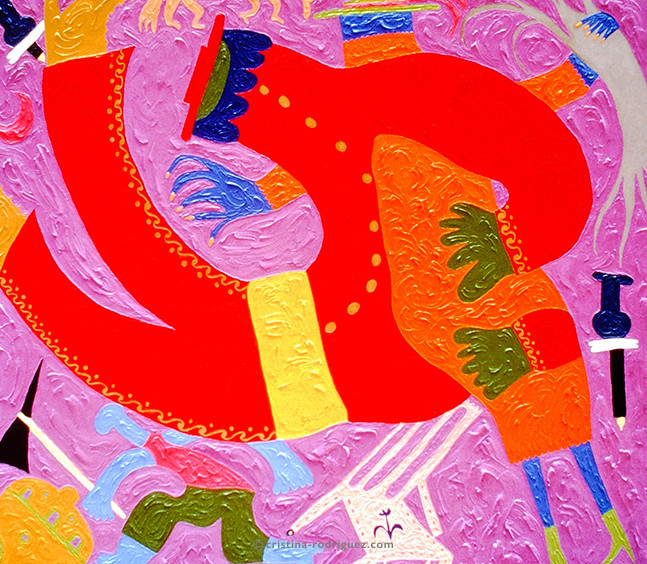 Cristina Rodriguez Paintings Inspired by Colombia - He Took Her to Neverland