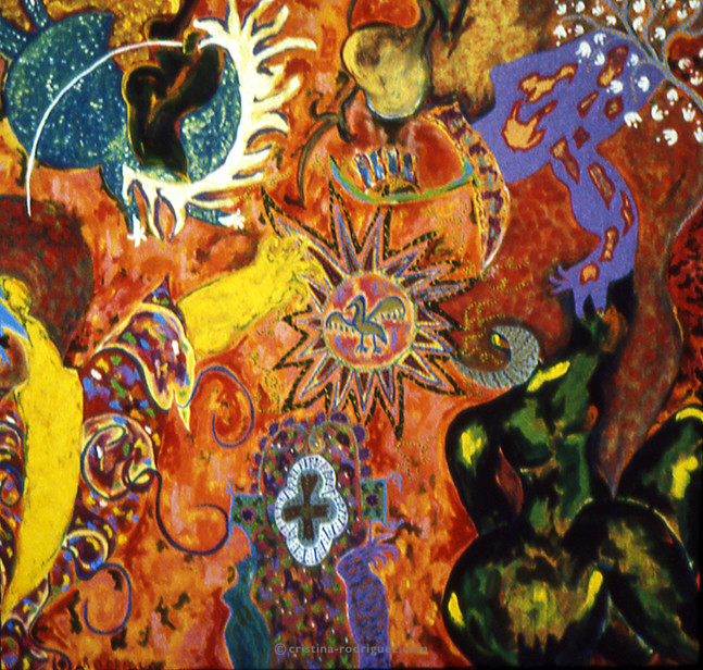 Cristina Rodriguez's Painting - My Beloved, the Angels Will Show You the Way to Heaven - 1990