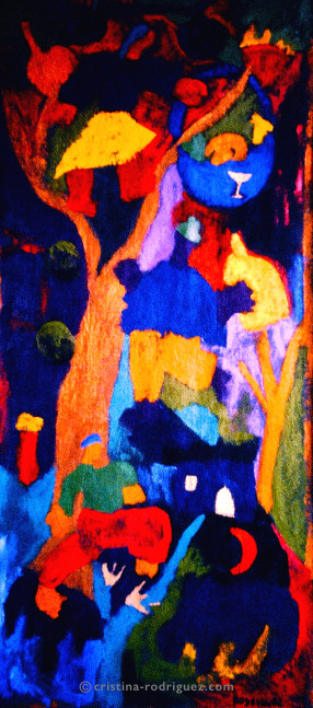 Cristina Rodriguez's Painting - Tea for Three - 1992