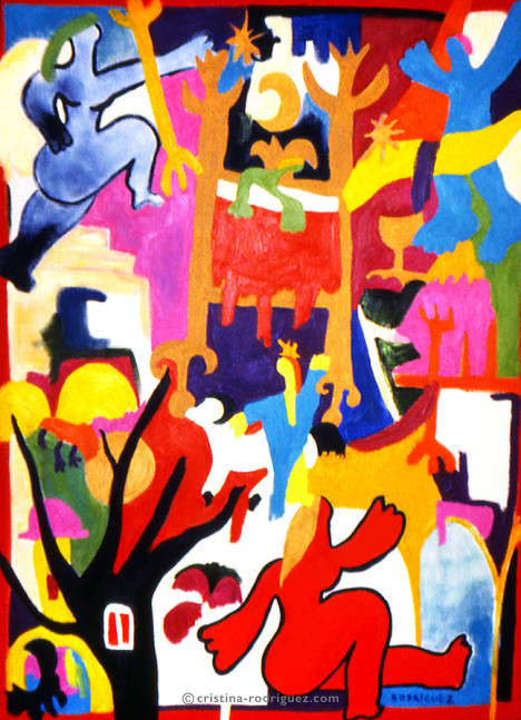 Cristina Rodriguez Paintings Inspired by Passion - Príncipe Persa, en tu Alfombra Mágica Viajo a las Mil y Una Noches