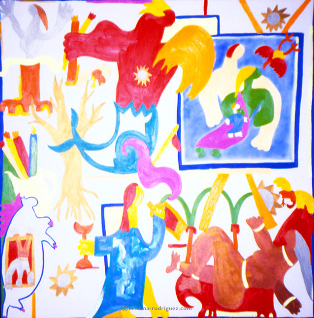 Cristina Rodriguez Paintings Inspired by Famous Artists' Works of Art - Para Usted, Obregón, Macho Entre los Machos