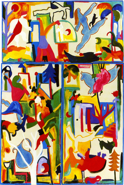 Cristina Rodriguez's Painting - Contradiccions of the Moon - 1992