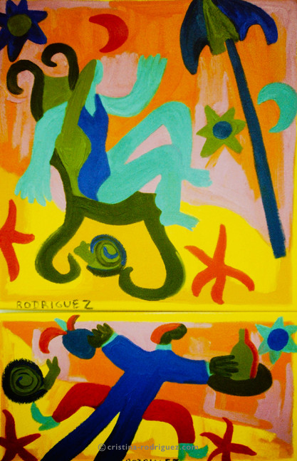 Cristina Rodriguez Paintings Inspired by France - All I Want Is a Glass of Wine