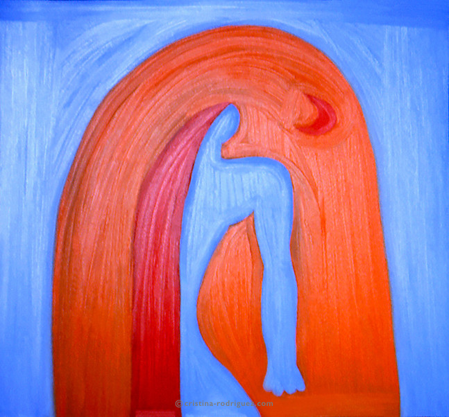 Cristina Rodriguez's Painting - The One Who Died For Love - 1995