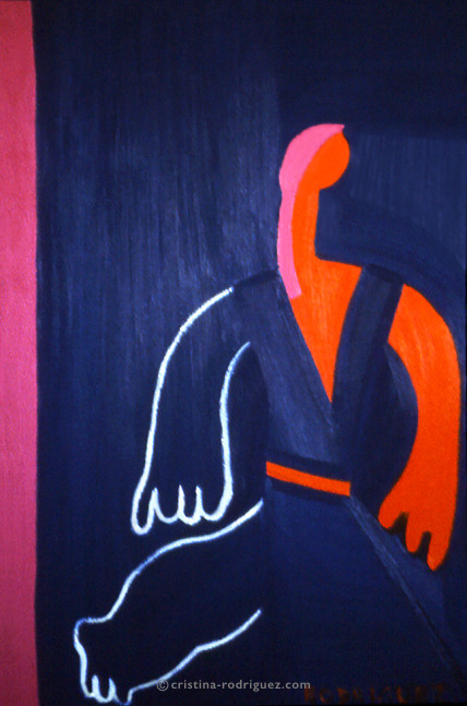 Cristina Rodriguez's Painting - The Sad Woman - 1995