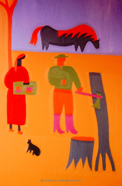 Cristina Rodriguez Paintings Inspired by Colombia - Un D&iacute;a Como los Otros