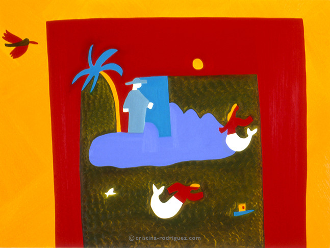 Cristina Rodriguez Paintings Inspired by Books - The Island at the End of the World