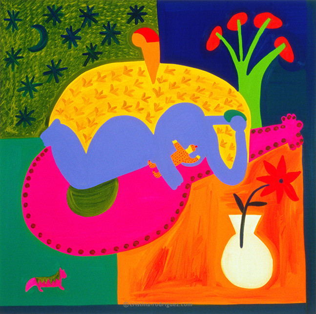 Cristina Rodriguez's Painting - Los Primeros D&iacute;as de Joaqu&iacute;n - 1997