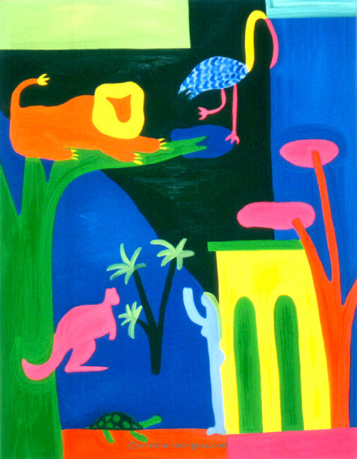 Cristina Rodriguez Paintings Inspired by Animals - The Animals Arrive at Battersea Park