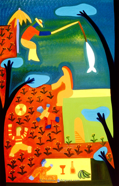 Cristina Rodriguez's Painting - The Day After - At Battersea Park - 1997