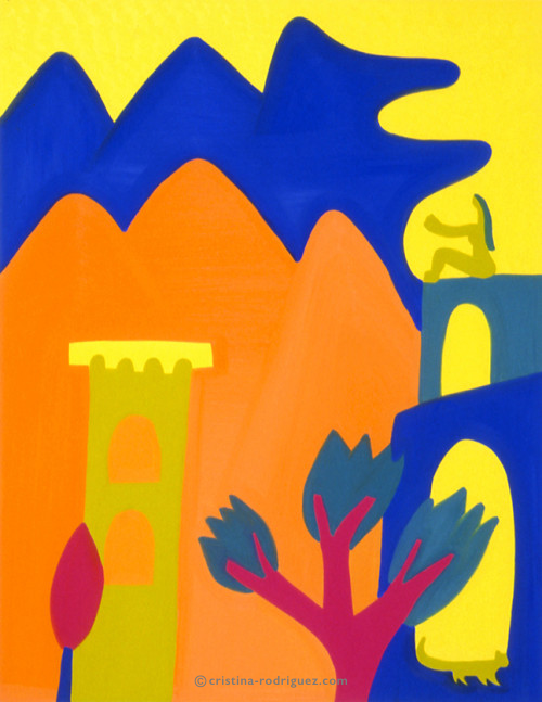 Cristina Rodriguez's Painting - His Island - 1997