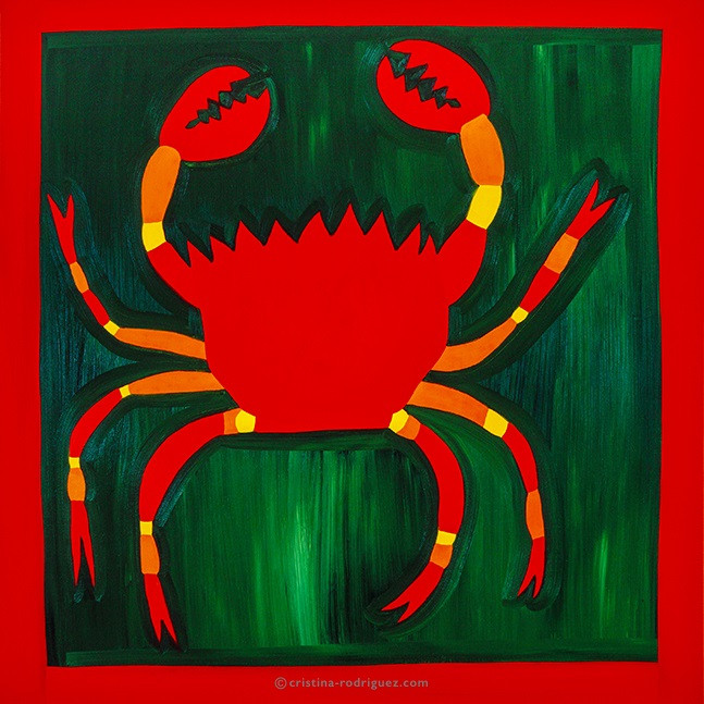 Cristina Rodriguez Paintings Inspired by Animals - Le Crabe