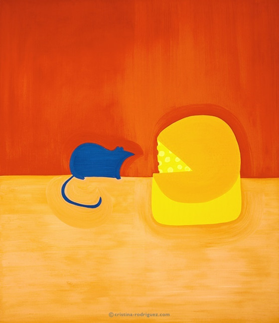 Cristina Rodriguez's Painting - La Souris et le Fromage - 1998