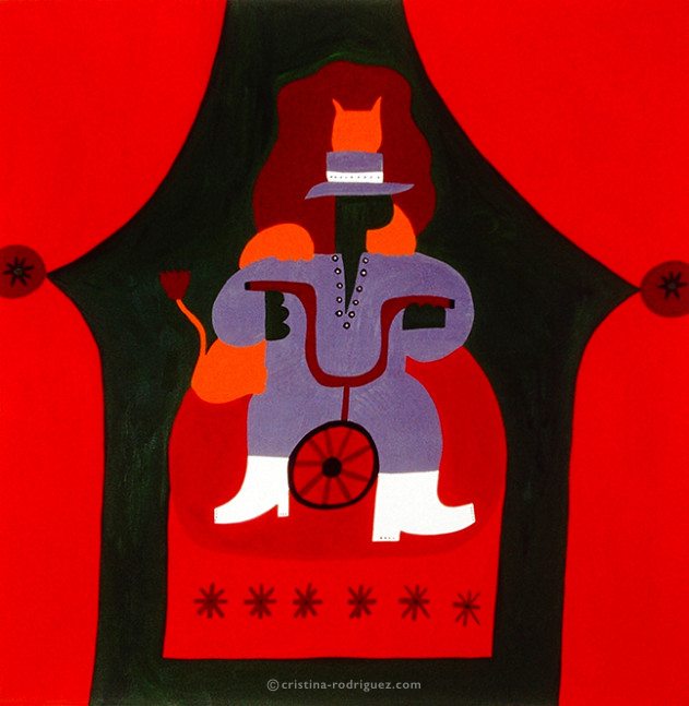 Cristina Rodriguez's Painting - The Incredible Story of Kenneth and his Lion - 1999