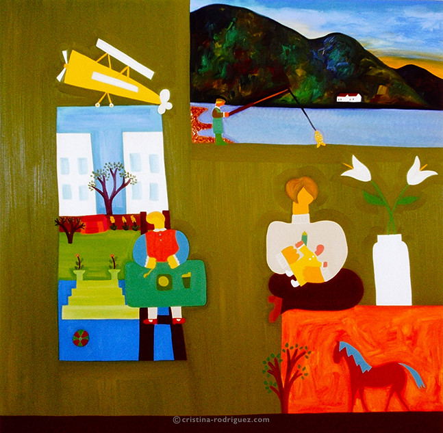 Cristina Rodriguez Commission Painting - Family Life