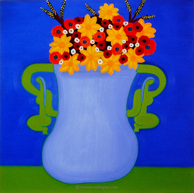 Cristina Rodriguez's Painting - The Flower Vase - 1999